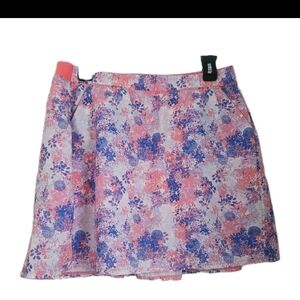 Kyodan Pink and Purple Floral Skater Skirt